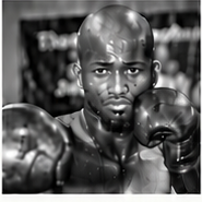 Frank in boxing gloves